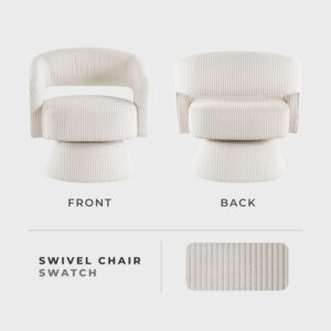 Lexicon 360 Degree Swivel Accent Chair, Modern Comfy Velvet Round Barrel Chair, Open Back, Plush Foam Cushions, Metal Swivel Base for Living Room/Bedroom/Office, Dark Teal