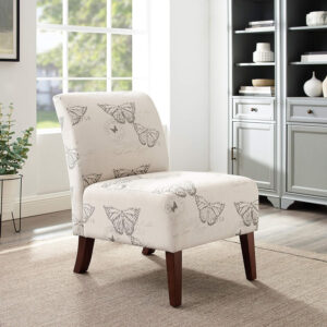 68881abd1b2ee7ee5041d421bebd17b3af37be3c80f779ba44e2f.jpg Linon Butterfly, Dark Espresso Linen Lily Chair, 21.5" W x 29.5" D x 31.5" H