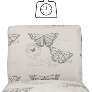 68881ac016aab03f57ba6a79b8732b9d69c030de3e2a577703f40.jpg Linon Butterfly, Dark Espresso Linen Lily Chair, 21.5" W x 29.5" D x 31.5" H