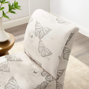 68881ac289d41e758362b0b7c4fd17806befc686b2f2ce2a646d7.jpg Linon Butterfly, Dark Espresso Linen Lily Chair, 21.5" W x 29.5" D x 31.5" H