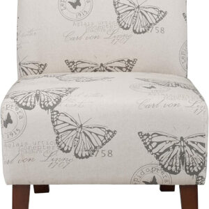 68881ac8f058bd740fedef86d80dc02c1f2ab7abb57b1e2e8bb10.jpg Linon Butterfly, Dark Espresso Linen Lily Chair, 21.5" W x 29.5" D x 31.5" H