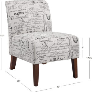 68881ae3c21a8a54f96c9d9ae4c9baa10abe363516290a34a8950.jpg Linon Butterfly, Dark Espresso Linen Lily Chair, 21.5" W x 29.5" D x 31.5" H