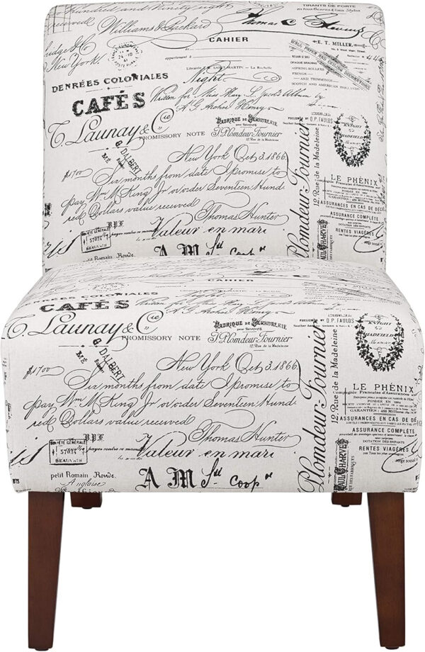 68881af009dfdaa8ebfe4a316d59e0f60ce1a07847c450042c7c5.jpg Linon Butterfly, Dark Espresso Linen Lily Chair, 21.5" W x 29.5" D x 31.5" H