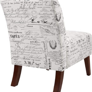 68881af1bdfce614b1c5b7f3a67ec42eecdb66a94d190789be252.jpg Linon Butterfly, Dark Espresso Linen Lily Chair, 21.5" W x 29.5" D x 31.5" H