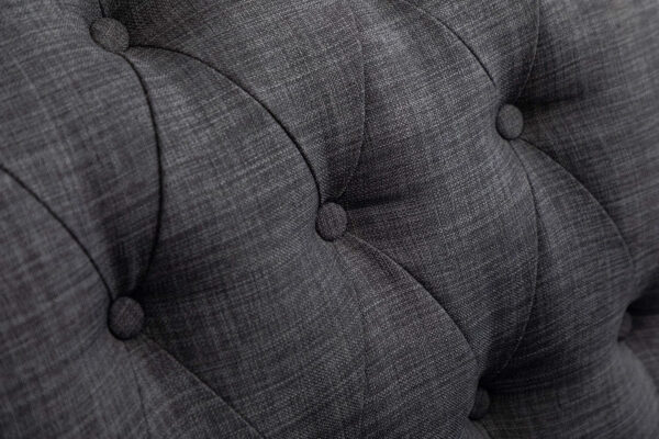 Yongqiang Black Faux Leather Accent Chair Modern Button Tufted Upholstered Armless Chair for Bedroom Living Room with Wood Legs