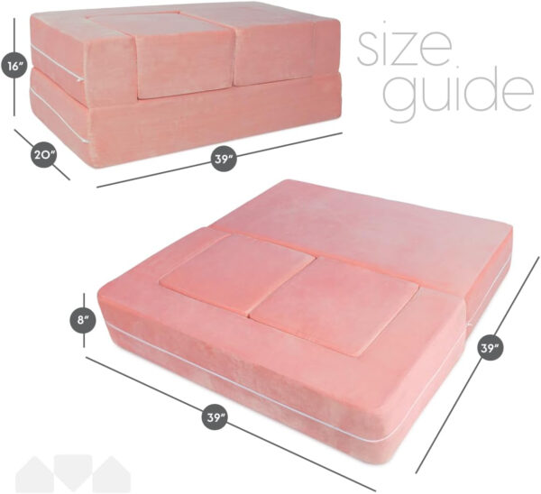 68881ef54ebc77fe2bebd4c11a2507f886aa1060e0bce90548204.jpg Milliard Kids Couch - Modular Kids Sofa for Toddler and Baby Playroom/Bedroom Furniture (Black) with Bonus Pillow