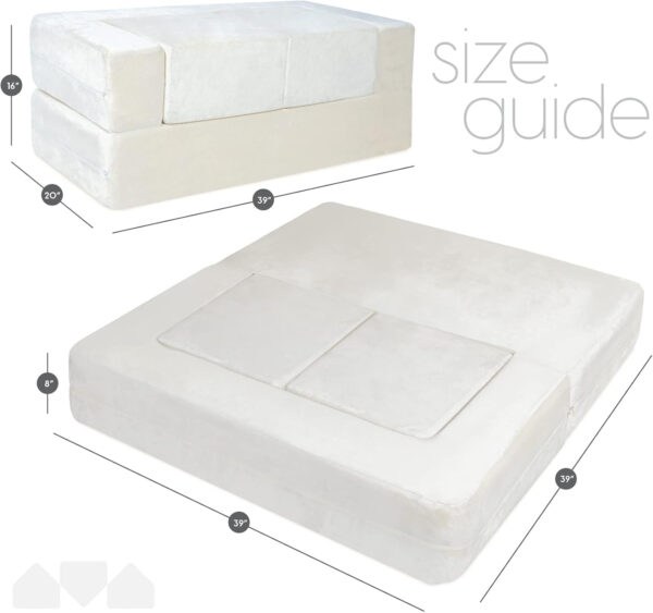 68881f004df31d94cc4dca45694d0239eb2008156fe77fd292665.jpg Milliard Kids Couch - Modular Kids Sofa for Toddler and Baby Playroom/Bedroom Furniture (Black) with Bonus Pillow