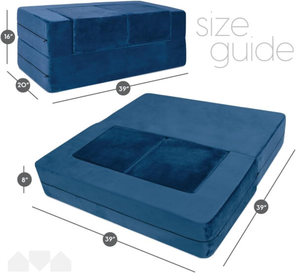 68881f0b8d6e2f865c53cce927579864c4dc04ff948596e5a57aa.jpg Milliard Kids Couch - Modular Kids Sofa for Toddler and Baby Playroom/Bedroom Furniture (Black) with Bonus Pillow