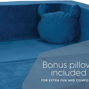 68881f0fa62f98ff8e298554a8bac3aef2ca8bec3044fbb0a5500.jpg Milliard Kids Couch - Modular Kids Sofa for Toddler and Baby Playroom/Bedroom Furniture (Black) with Bonus Pillow