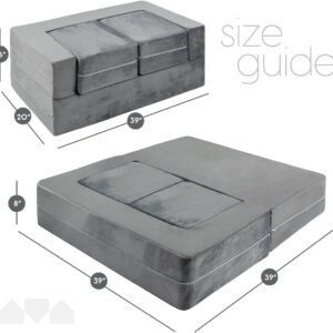 68881f1334d46aa9712ee5a4601a3e7ebe6434e80c6226d63ee10.jpg Milliard Kids Couch - Modular Kids Sofa for Toddler and Baby Playroom/Bedroom Furniture (Black) with Bonus Pillow