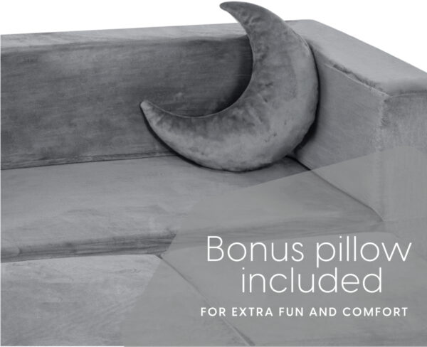 68881f1768b0cc1aabf47143a04f2d6d29c5a5bcc8fd570da001c.jpg Milliard Kids Couch - Modular Kids Sofa for Toddler and Baby Playroom/Bedroom Furniture (Black) with Bonus Pillow