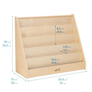 68881fc30059c8054444209ca27bc227edeabd7dd66df2b8b195a.jpg ECR4Kids Single-Sided Book Display, Classroom Bookshelf, Natural