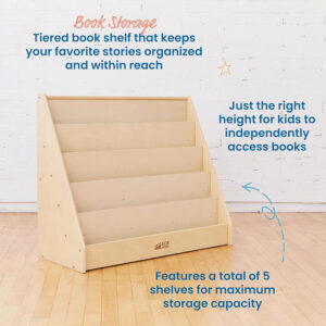 68881fc5a9658651d5c471d41a9c131a1ab2aa40b8d0358f5d171.jpg ECR4Kids Single-Sided Book Display, Classroom Bookshelf, Natural