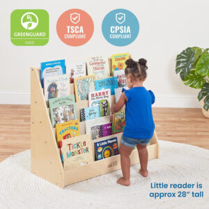 68881fc735cbd6b2285d21b08339c43d47e09818bd519727e2eb1.jpg ECR4Kids Single-Sided Book Display, Classroom Bookshelf, Natural