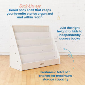 68881fd495dad40f88914528c0af66f6472a819dd5a69312c7615.jpg ECR4Kids Single-Sided Book Display, Classroom Bookshelf, Natural