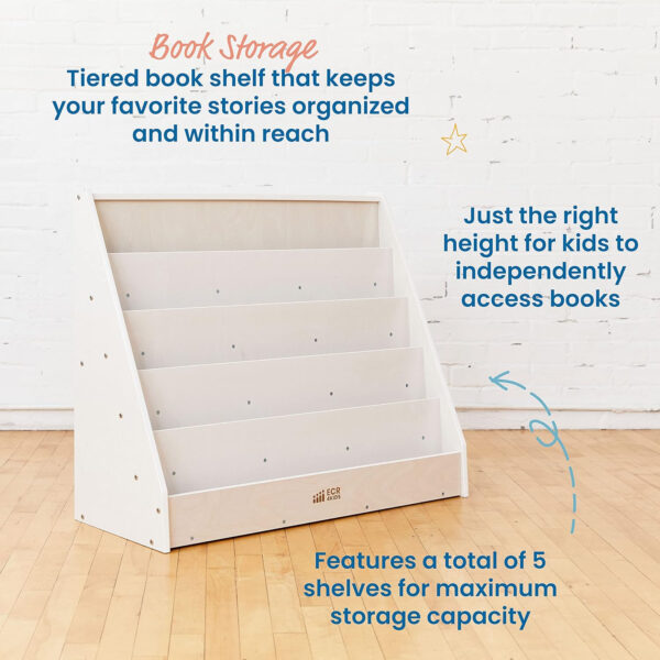 68881fd495dad40f88914528c0af66f6472a819dd5a69312c7615.jpg ECR4Kids Single-Sided Book Display, Classroom Bookshelf, Natural
