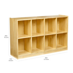 6888225cb4047966c05a7cdcf296320fb0eab323feee779b90eaf.jpg Amazon Basics Block Storage Cabinet, Backpack Organizer Shelf, 8 Compartment, 13" D x 48" W x 30" H, Pine Wood