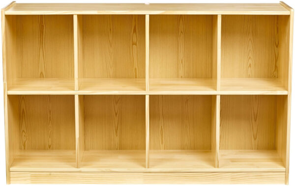 6888225e1933a79219a8909e6a89a403d8de1bdf50d1820d2ff08.jpg Amazon Basics Block Storage Cabinet, Backpack Organizer Shelf, 8 Compartment, 13" D x 48" W x 30" H, Pine Wood