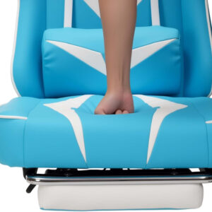 HOFFREE Reclining Gaming Chair for Adults Computer Gamer Chair with Footrest and Massage Lumbar Support Ergonomic Video Game Chair with Adjustable Armrests Red and Black