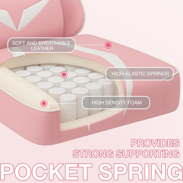 HOFFREE Reclining Gaming Chair for Adults Computer Gamer Chair with Footrest and Massage Lumbar Support Ergonomic Video Game Chair with Adjustable Armrests Red and Black