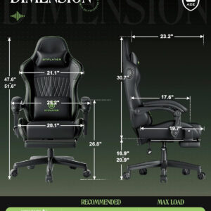 GTPLAYER Gaming Chair with Speakers, Video Game Chairs with Footrest, PC Gamer Chairs for Adults - Padded High Back Ergonomic Reclining Silla Gamer, Linkage Armrest, Ace Pro, Ivory