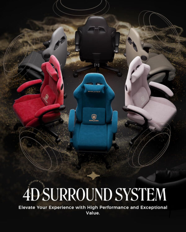 GTPLAYER Gaming Chair with Speakers, Video Game Chairs with Footrest, PC Gamer Chairs for Adults - Padded High Back Ergonomic Reclining Silla Gamer, Linkage Armrest, Ace Pro, Ivory