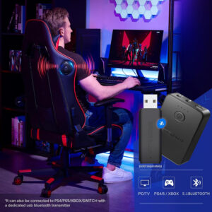 GTRACING Gaming Chair with Footrest Speakers Video Game Chair Bluetooth Music Heavy Duty Ergonomic Computer Office Desk Chair