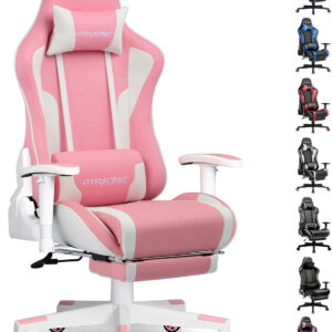 GTRACING Gaming Chair with Footrest Speakers Video Game Chair Bluetooth Music Heavy Duty Ergonomic Computer Office Desk Chair