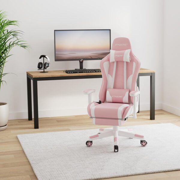 GTRACING Gaming Chair with Footrest Speakers Video Game Chair Bluetooth Music Heavy Duty Ergonomic Computer Office Desk Chair