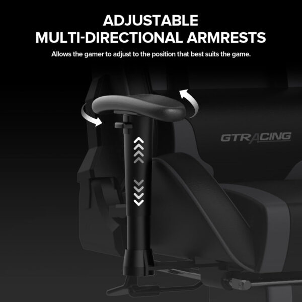 GTRACING Gaming Chair with Footrest Speakers Video Game Chair Bluetooth Music Heavy Duty Ergonomic Computer Office Desk Chair
