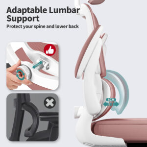 TRALT Office Chair Ergonomic Desk Chair, 330 LBS Home Mesh Office Desk Chairs with Wheels, Comfortable Gaming Chair, High Back Office Chair for Long Hours (Blue)