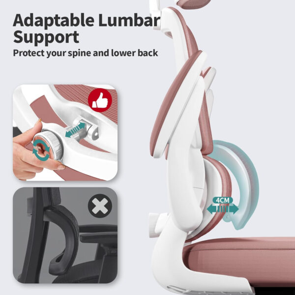 TRALT Office Chair Ergonomic Desk Chair, 330 LBS Home Mesh Office Desk Chairs with Wheels, Comfortable Gaming Chair, High Back Office Chair for Long Hours (Blue)