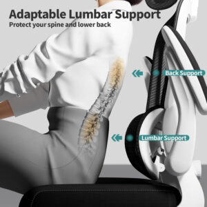 TRALT Office Chair Ergonomic Desk Chair, 330 LBS Home Mesh Office Desk Chairs with Wheels, Comfortable Gaming Chair, High Back Office Chair for Long Hours (Blue)