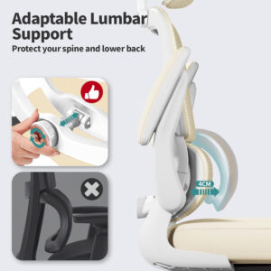 TRALT Office Chair Ergonomic Desk Chair, 330 LBS Home Mesh Office Desk Chairs with Wheels, Comfortable Gaming Chair, High Back Office Chair for Long Hours (Blue)