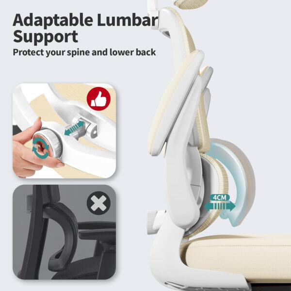 TRALT Office Chair Ergonomic Desk Chair, 330 LBS Home Mesh Office Desk Chairs with Wheels, Comfortable Gaming Chair, High Back Office Chair for Long Hours (Blue)