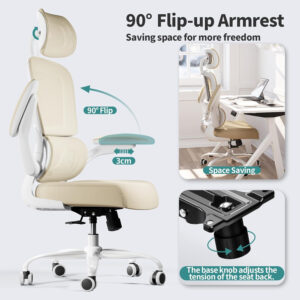 TRALT Office Chair Ergonomic Desk Chair, 330 LBS Home Mesh Office Desk Chairs with Wheels, Comfortable Gaming Chair, High Back Office Chair for Long Hours (Blue)