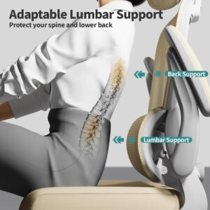 TRALT Office Chair Ergonomic Desk Chair, 330 LBS Home Mesh Office Desk Chairs with Wheels, Comfortable Gaming Chair, High Back Office Chair for Long Hours (Blue)