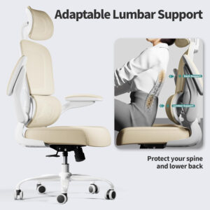 TRALT Office Chair Ergonomic Desk Chair, 330 LBS Home Mesh Office Desk Chairs with Wheels, Comfortable Gaming Chair, High Back Office Chair for Long Hours (Blue)