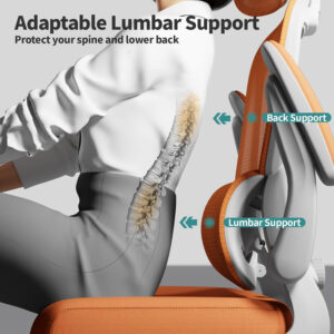 TRALT Office Chair Ergonomic Desk Chair, 330 LBS Home Mesh Office Desk Chairs with Wheels, Comfortable Gaming Chair, High Back Office Chair for Long Hours (Blue)