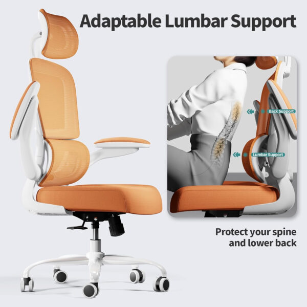 TRALT Office Chair Ergonomic Desk Chair, 330 LBS Home Mesh Office Desk Chairs with Wheels, Comfortable Gaming Chair, High Back Office Chair for Long Hours (Blue)