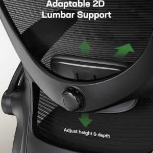 Marsail Ergonomic Office Chair: Ergonomic Gaming Chair with 3D Headrest, 3D Lumbar Support, Flip-up Armrests, High Back Adjustable Desk Chair with 90-120° Tilt Lock, Thick Cushion (Black)