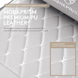 Gaming Chair Breathable Fabric,Computer Office Chair with Footrest,Massage Lumbar Support and Gel Pad,Ergonomic Reclining Gamer Chair with Adjustable Armrests and Spring Cushion Beige