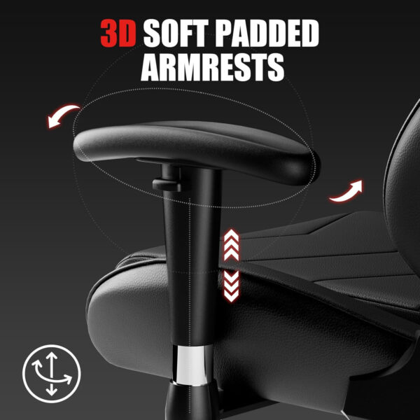 GTRACING Gaming Chair Racing Office Computer Ergonomic Video Game Chair Backrest and Seat Height Adjustable Swivel Recliner with Headrest and Lumbar Pillow Esports Chair (Red)