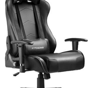 GTRACING Gaming Chair Racing Office Computer Ergonomic Video Game Chair Backrest and Seat Height Adjustable Swivel Recliner with Headrest and Lumbar Pillow Esports Chair (Red)
