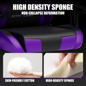 GTRACING Gaming Chair Racing Office Computer Ergonomic Video Game Chair Backrest and Seat Height Adjustable Swivel Recliner with Headrest and Lumbar Pillow Esports Chair (Red)