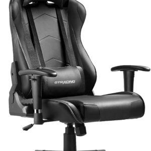 GTRACING Gaming Chair Racing Office Computer Ergonomic Video Game Chair Backrest and Seat Height Adjustable Swivel Recliner with Headrest and Lumbar Pillow Esports Chair (Red)