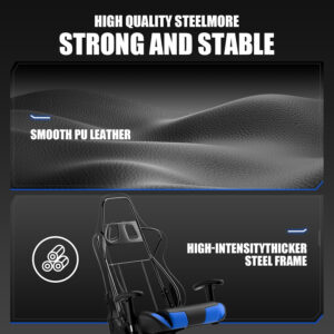 GTRACING Gaming Chair Racing Office Computer Ergonomic Video Game Chair Backrest and Seat Height Adjustable Swivel Recliner with Headrest and Lumbar Pillow Esports Chair (Red)