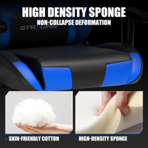 GTRACING Gaming Chair Racing Office Computer Ergonomic Video Game Chair Backrest and Seat Height Adjustable Swivel Recliner with Headrest and Lumbar Pillow Esports Chair (Red)