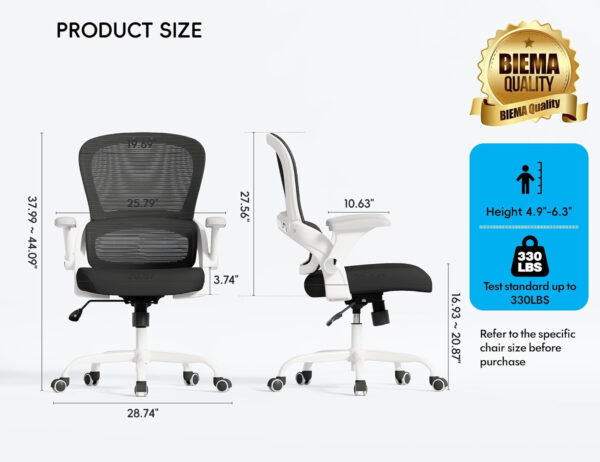 68882d5bcb2d38ef66a25c98e34a238477064d1694c054eb8a2bc.jpg TRALT Beige Gaming Chair - Ergonomic Office Chair with Back Support, Home Office Desk Chairs, Computer Chair, 330lbs Wide Seat Big and Tall Office Chair for Professionals (White Black)