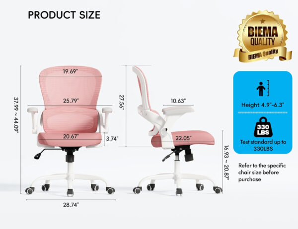 68882d67503570ca833a69b3ec8d4df5c0074843b16c0686bd451.jpg TRALT Beige Gaming Chair - Ergonomic Office Chair with Back Support, Home Office Desk Chairs, Computer Chair, 330lbs Wide Seat Big and Tall Office Chair for Professionals (White Black)